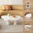  46" Cloud Cream White Coffee Table with 4 Legs for Living Room,Bedroom-1925290646