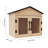 16.5X16.9X11” Wooden Book Cabinet