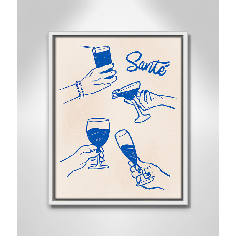 «Sante Print» par Kimberly Allen, L 12,5 po x H 15,5 po, Flotteur blanc