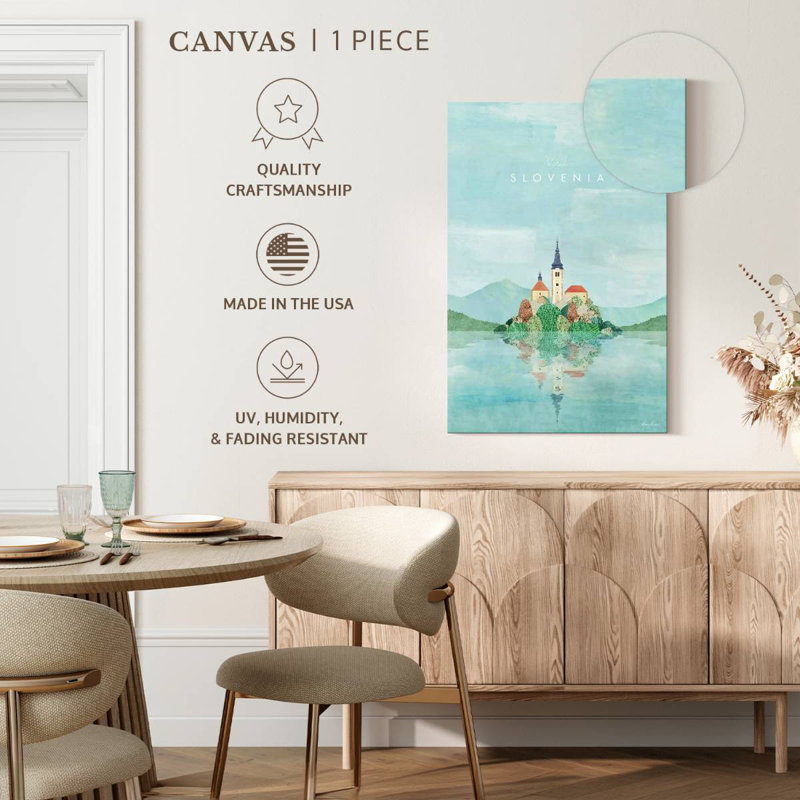 Aime, affiche de voyage rétro slovène, H 12 po x l 8 po