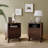 18" Nightstand With Charging Station & Faux Marble Top-982341499