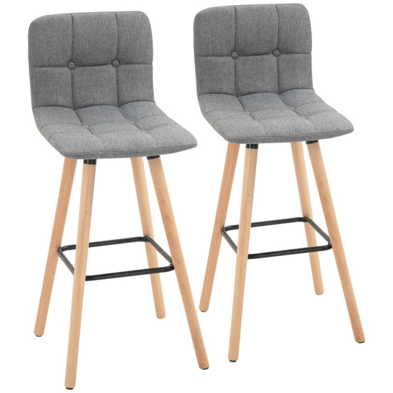 Upholstered Counter Stool with Metal Frame