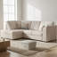 4 Seater Jumbo Cord Corner Sofa High Back Cushion including Foot Stool-1009422812-1009226647