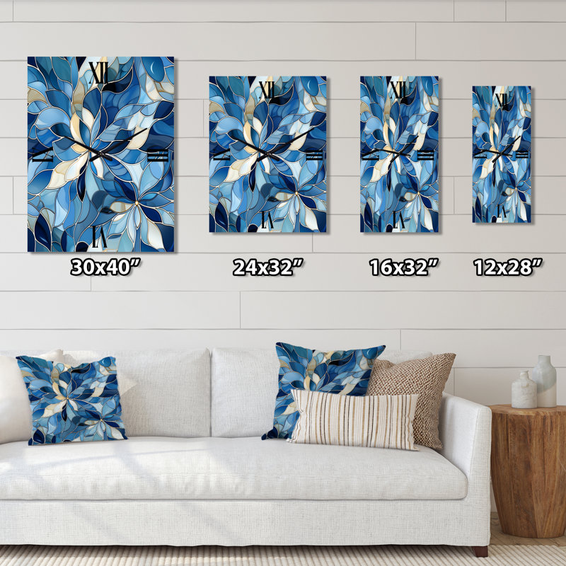 Indigo Manx Mosaic - Glam Horloges murales, Grand