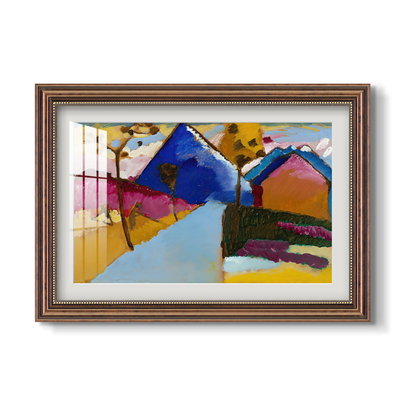 Rue Kochel Straight, 1909 - Wassily Kandinsky - Estampe encadrée sur mesure, 16x22 INNER SIZE, Framed Print with Mat