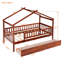 Lit simple en bois avec deux tiroirs-539235730