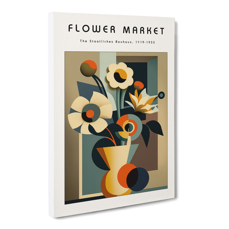 Bauhaus Flower Market Exhibition No.2 - Wrapped Canvas, 50cm H x 35cm W x 3cm D