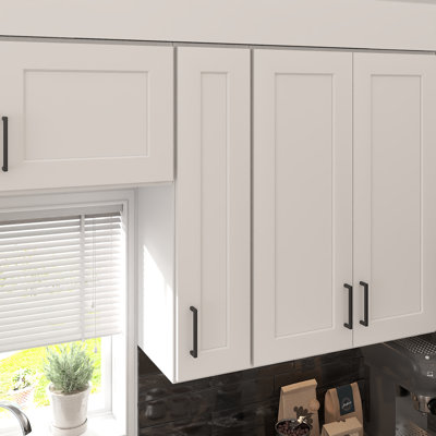 Armoire de cuisine murale 1 porte et 2 tablettes Furinno Shaker, prête à assembler, P 12 po x l 9 po x H 36 po, blanc