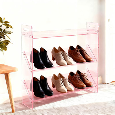 3-Tier Acrylic Shoe Rack Storage Organizer
