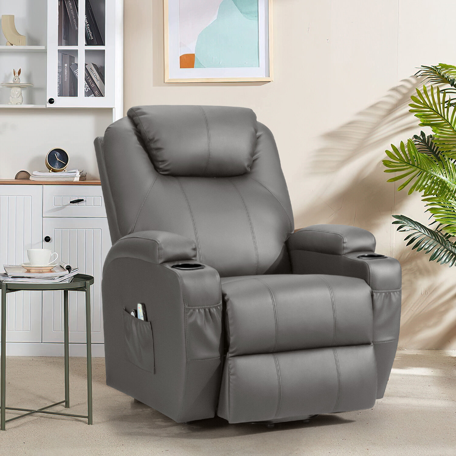 Grey recliner massage chair new arrivals