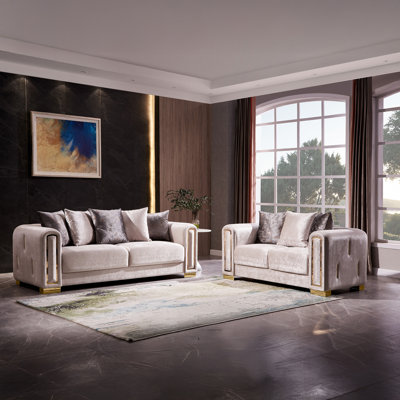 Foehr 2 - Piece Velvet Living Room Set by Everly Quinn