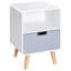 40cm W Engineered Wood Bedside Table