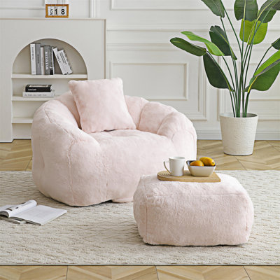 Fauteuil à billes avec canapé et repose-pieds