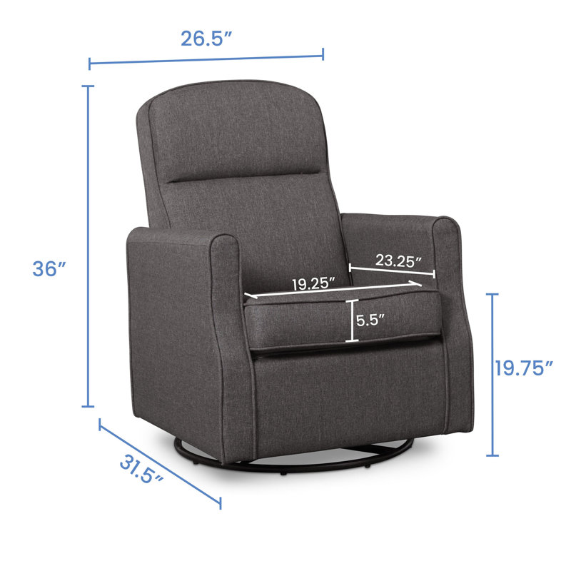 Blair Swivel Glider, Charcoal