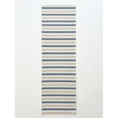 Red Marina Stripe Indoor Outdoor Table Runner 14x72