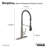 Tone Single Handle Pull Down Kitchen Sink Faucet with Three-Function Pull Down Sprayer-55233608