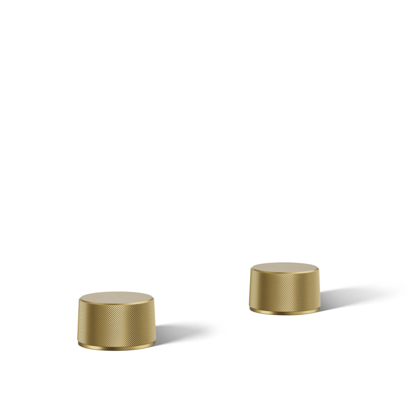 Components™ Bathroom Sink Handles with Oyl Design, Vibrant Brushed Moderne Brass