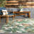 Cali Floral Leaf Green Indoor/Outdoor Area Rug-1696266078