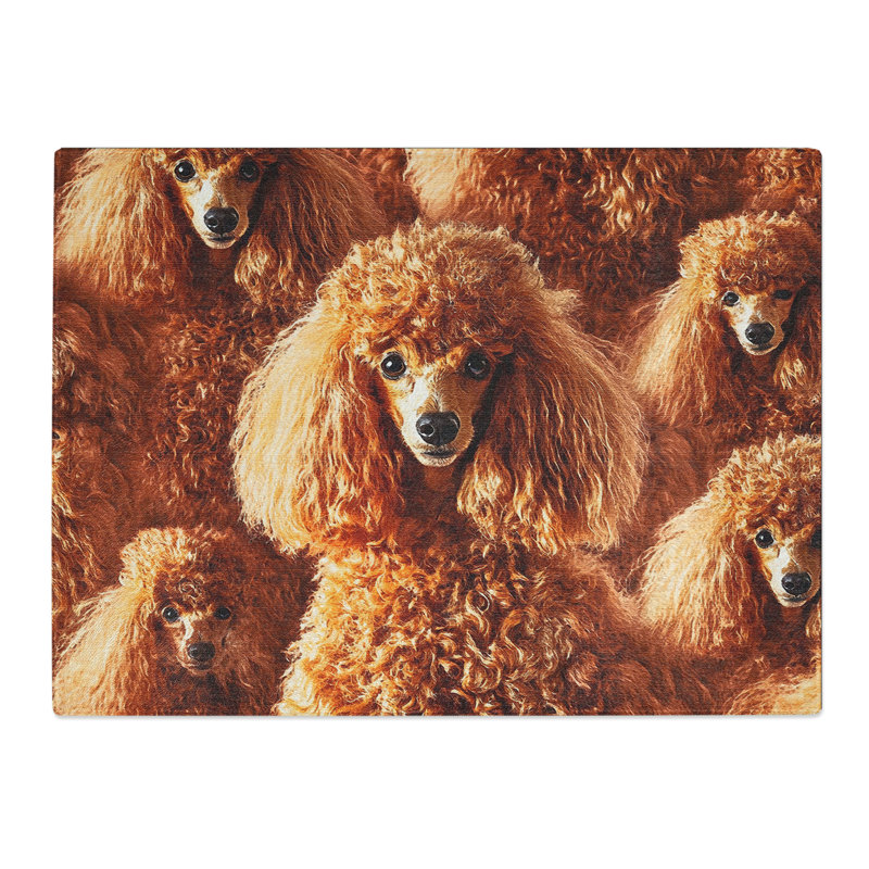 Poodle Pattern Vol.1  Glass Chopping Board