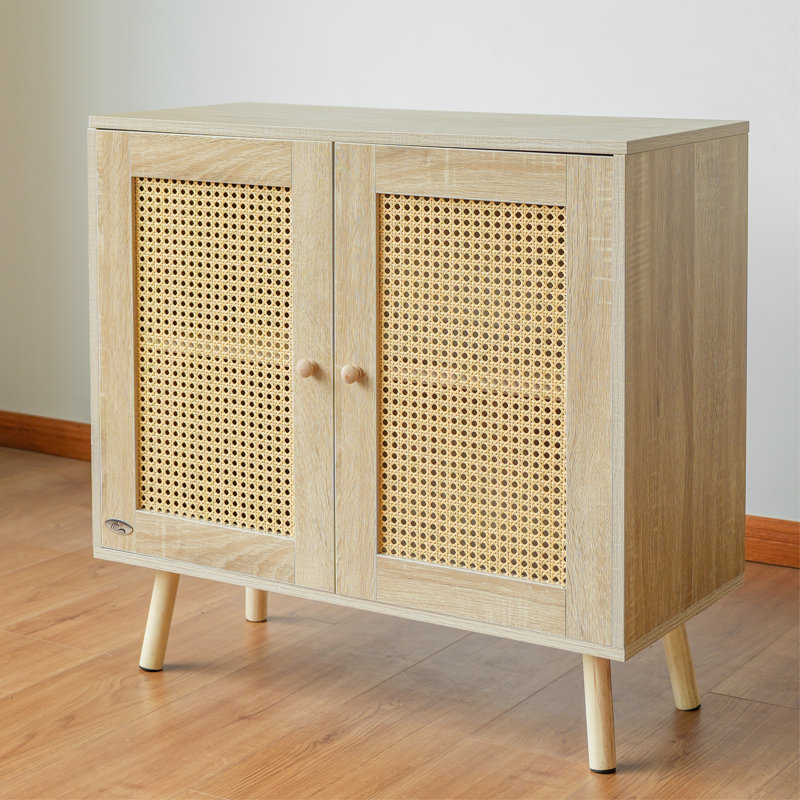 Allory Wicker/Rattan Rectangle Accent Cabinet