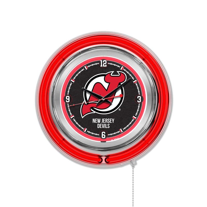 Horloge murale 15" nhl, New Jersey Devils