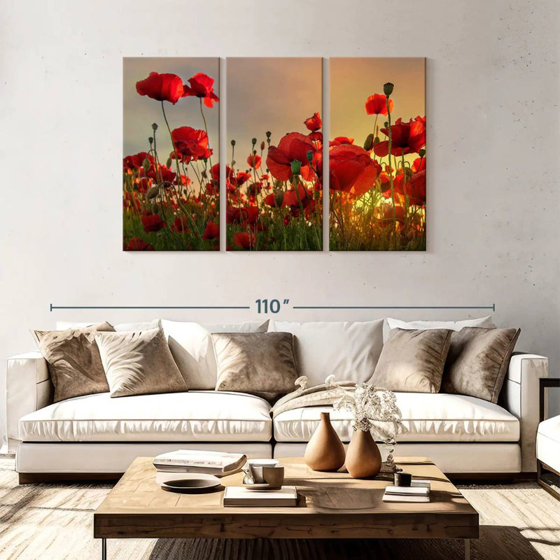 Coquelicots Harnek, H 48 po x l 74 po