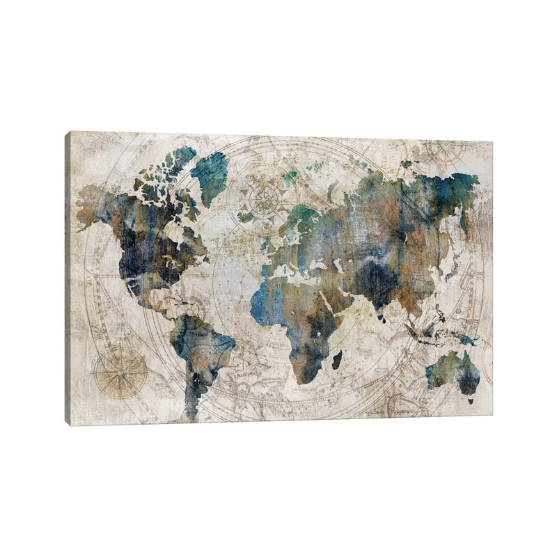 Celestial Map by Isabelle Z - Painting Print, Wrapped Canvas, 32" H x 48" W x 1.5" D