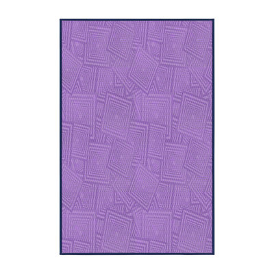 Tapis de zone mauve à motifs Waukeenah