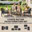 Outsunny 4 Seater Rattan Garden Furniture Set with Cushions-1528182986