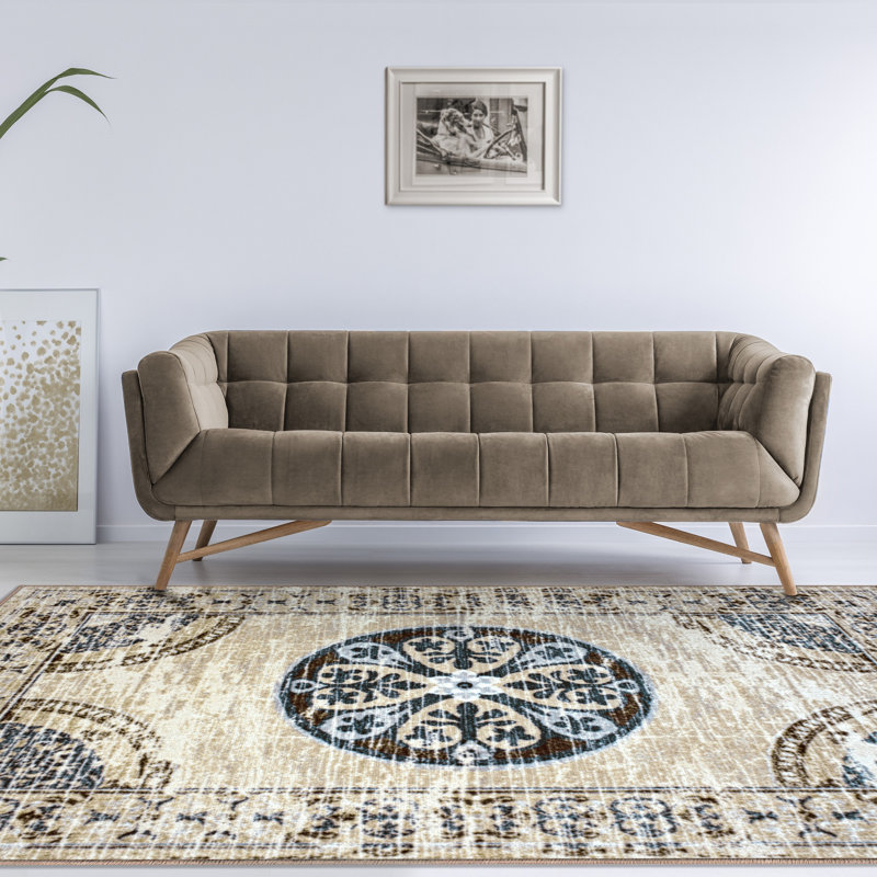 Tapis intérieur antidérapant Livia, Rectangulaire 8 pi x 10 pi