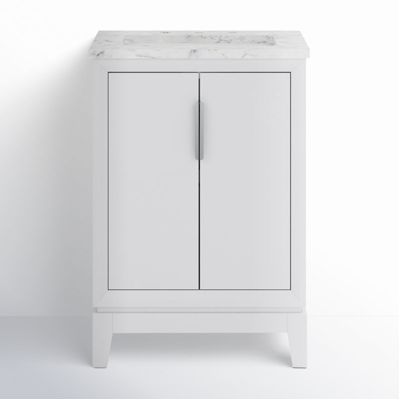 24" Single Bathroom Vanity Set, White