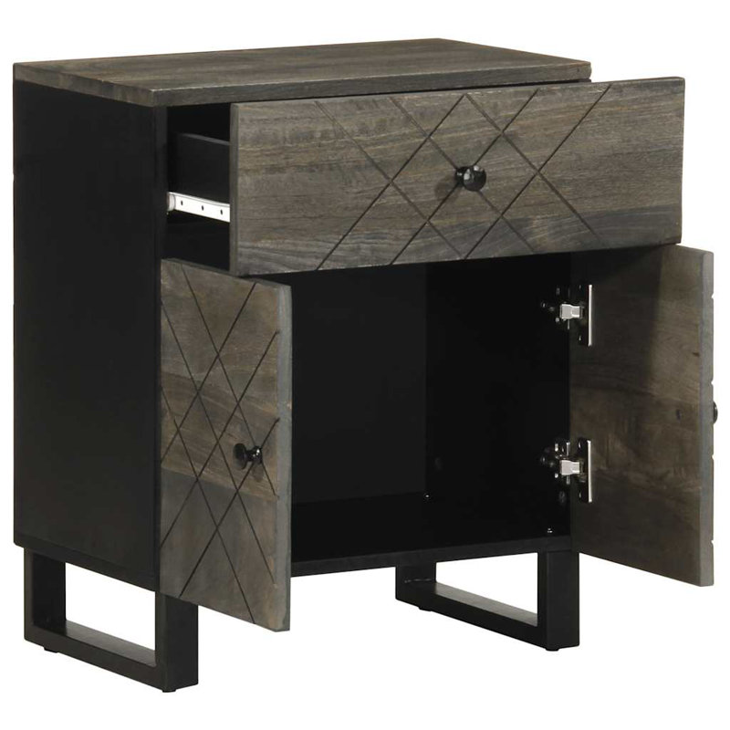 Analisha 50cm W Metal Bedside Table