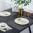 Dark Gray PVC Placemats Set of 8 for Christmas Decor with Heat Resistant, Scratch-Proof Table Protection