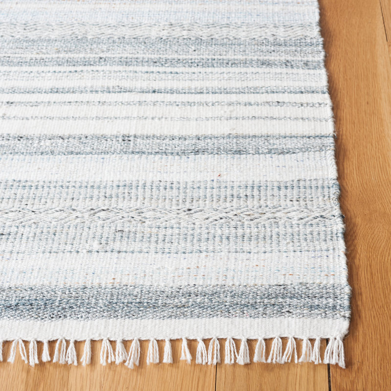 Mariselys Hand Woven Performance Striped Rug, Rectangle 3' x 5'