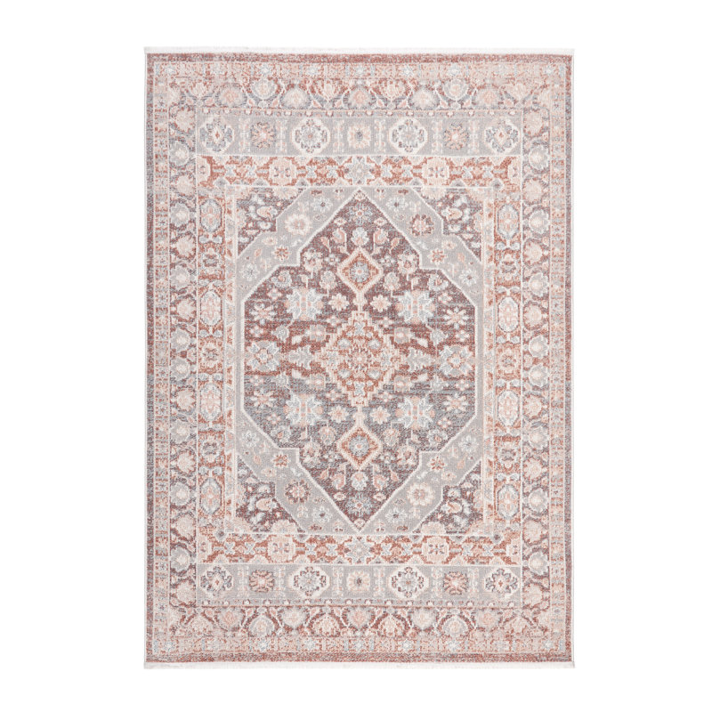 Town & Country Everyday Rein Everwash Non-Slip Backing Washable Area Rug Brown/Grey, Rectangle 7'10" x 10'2"