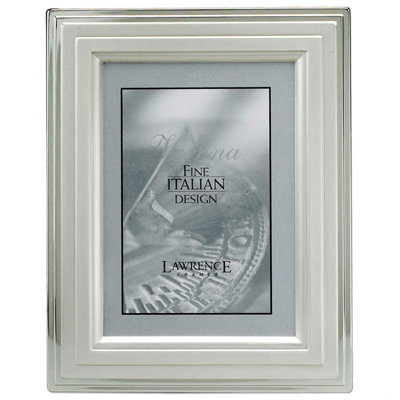 Silver Metal Beveled Picture Frame