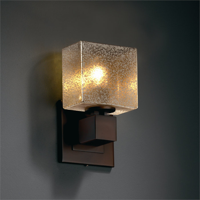 Appliquee à bras 1 lumière del Crowther, Nickel brossé, Opale, No