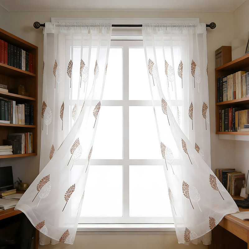 Semi Sheer Curtain Pair, 130cm Width x 180cm Drop