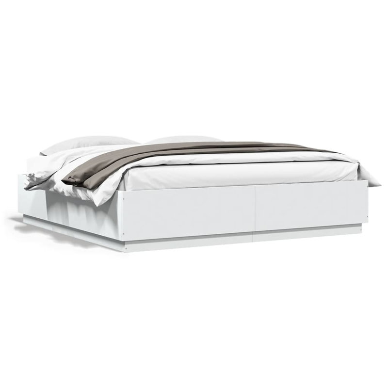 Noar Bed Frame, DE Size (100 x 200cm), White