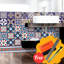 20cm W x 20cm L PVC Peel and Stick Mosaic Tile