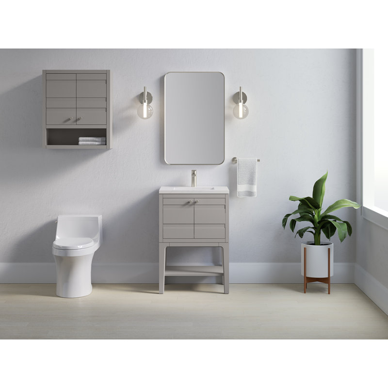Helst 28-In X 24-In Wall Cabinet, Mohair Gray