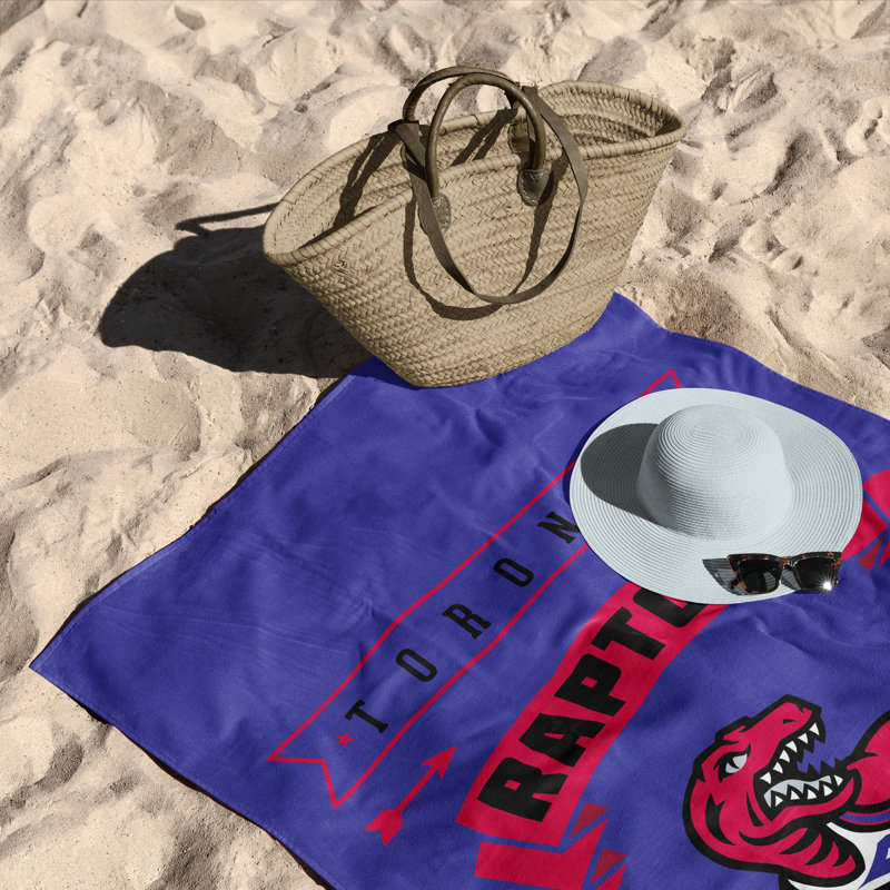 Toronto Raptors Blue and Red Cotton/Polyester Beach Towel