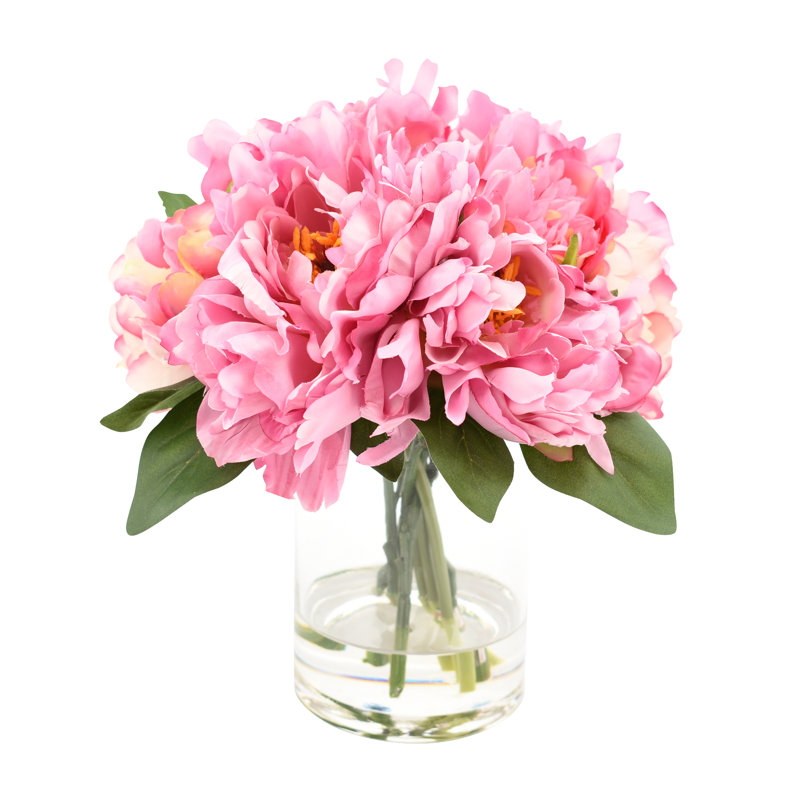 Arrangement floral pivoines Tania dans un vase décoratif