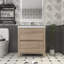 Meuble-lavabo simple 29,5 po avec plateau en acrylique Fuiloro-1195053390