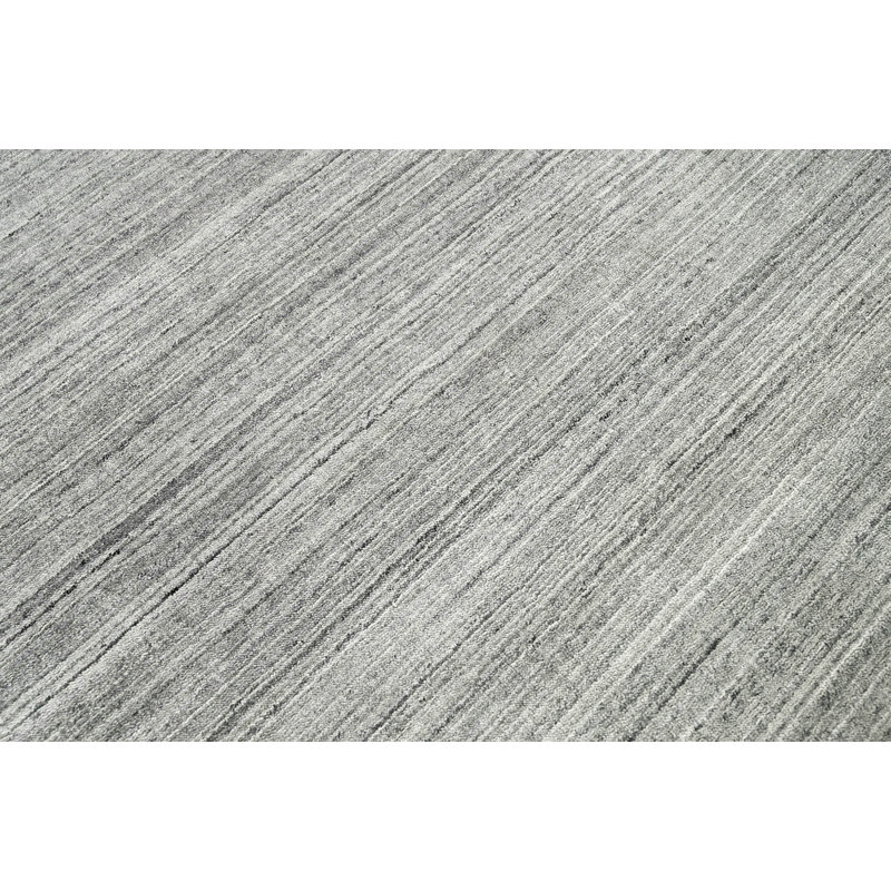 One-of-a-Kind 6'4'' X 9'2'' Wool Area Rug in Tone On Tone Gray, Rectangle 6'3'' x 9'3''