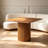 Medieval style Walnut Square Solid Wood Dining Table