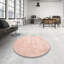 Tapis de zone rose pâle contemporaine Crannell-1977746695
