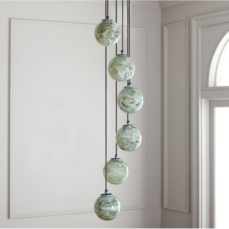 Luminaire suspendu sphère 6 lumières Dallys