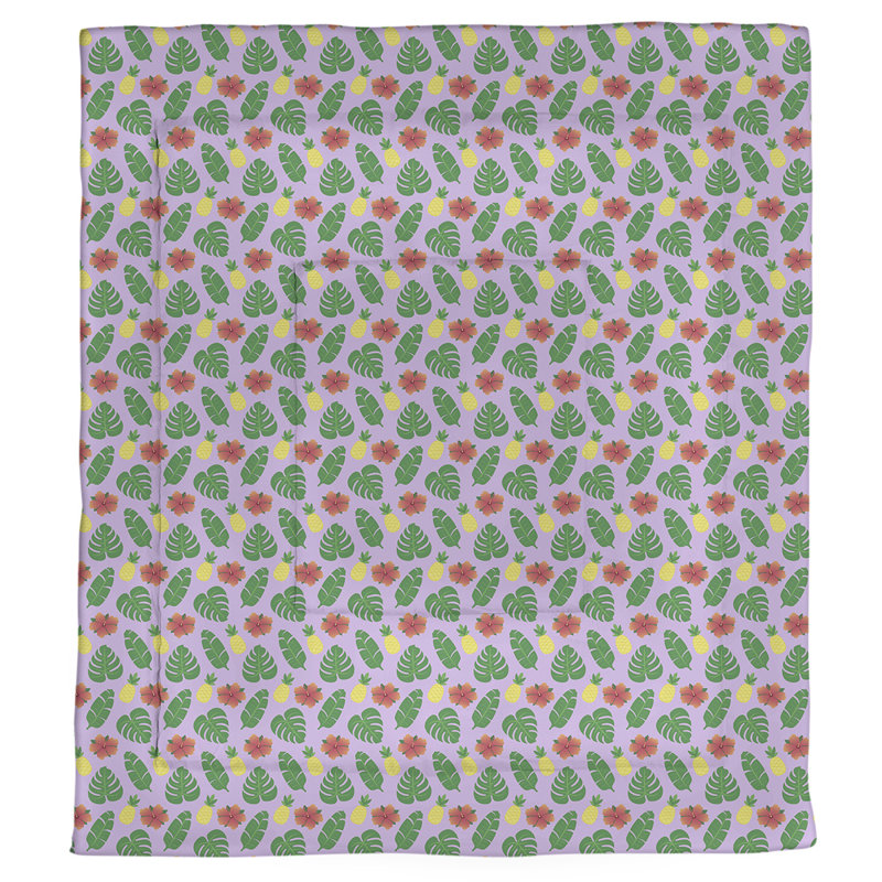 Édredon simple réversible Katelyn Elizabeth, Édredon simple, Mauve / Vert / Rouge