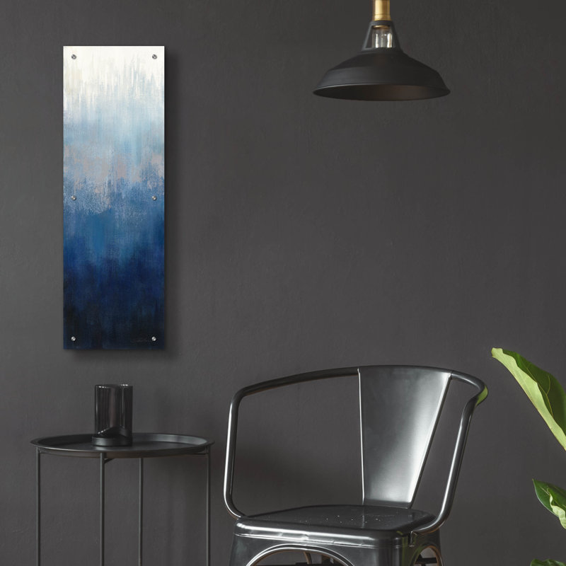 «Silver Wave II» par Silvia Vassileva, art mural en verre acrylique, H 36 po x l 12 po x P 0,2 po